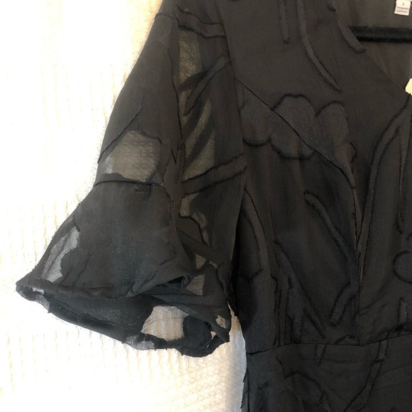 MSGLAMOR Ruffle Flutter Lace Maxi Dress Black NWT. Women’s sz Small - Picture 7 of 14